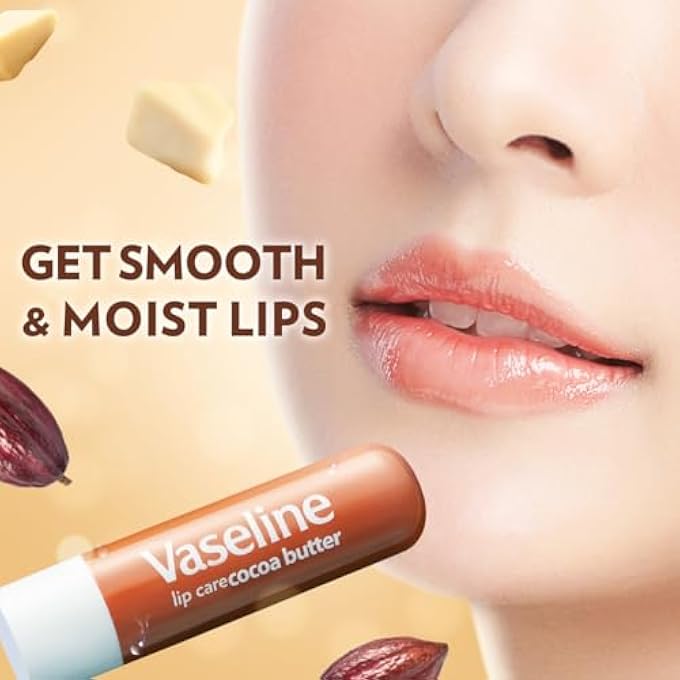 Vaseline LIP THERAPY COCOA BUTTER LIP BALM STICK, UP TO 48-HR LASTING MOISTURIZATION, 4.8G - Image 4